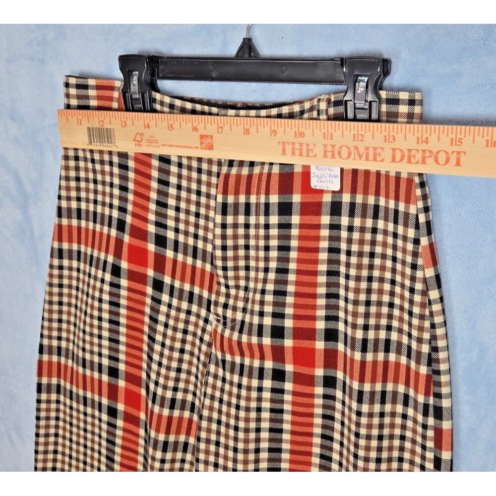 Free People Jules Plaid Pants 6 Flare Wide Leg High Rise Academia Preppy Clueles - Picture 8 of 10